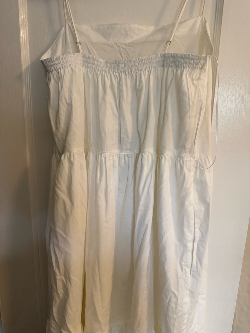 rag & bone White Maxi Spaghetti Strap Tiered Dress - Picture 6 of 8